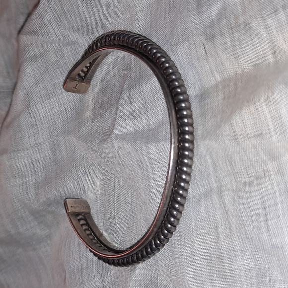 Jewelry - Sterling silver vintage 3 layer cuff marked sterling with T imprint
